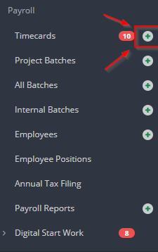 Timecard Submit For Multiple Projects - Timecard Plus Option Left Nav